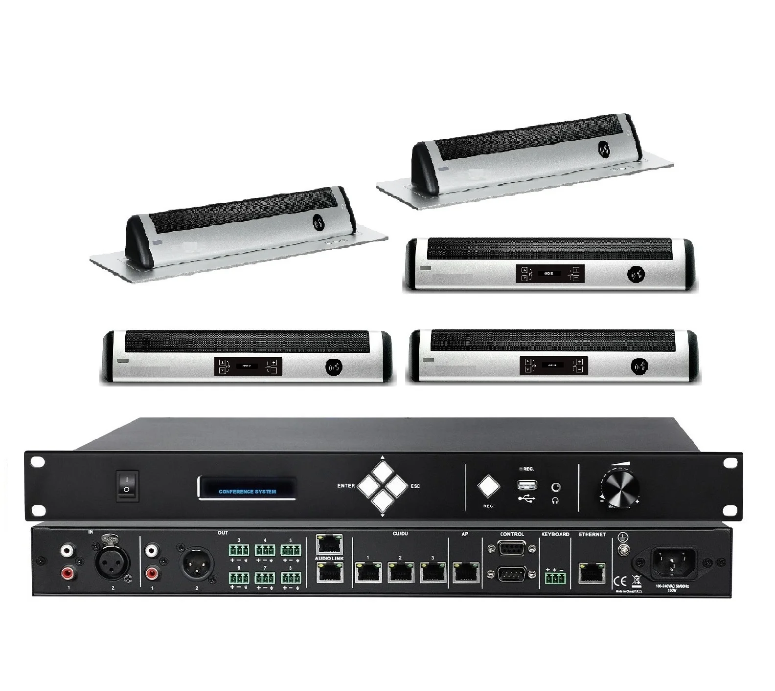 

2000 Cat5 Cable Wired Full Digital Network DSP Digital Array Interpretation Microphone Audio Conference System With Simultaneous