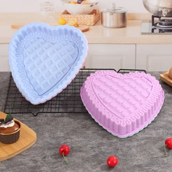 Heart Shaped Cake Pan Silicone Cake Mold Baking Pans Non-Stick Cake Bakeware Mold, Chocolate Baking Tray Valentine's Gift