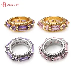 4PCS Brass Large Hole Wheel Spacer Beads Bracelets Beads High Quality Diy Jewelry Accessories Making Rosediy official-website