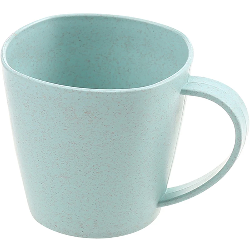 301-400ml Coffee Tea Milk Drink Cup Toothbrush Cup for Home Bathroom Reusable Plastic Eco-Friendly Wheat Straw Cup Juice Mug