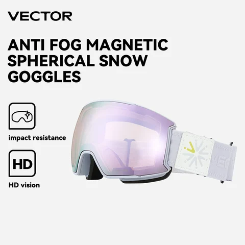 Vetor óculos de esqui homem snowboard óculos mulher inverno ao ar livre neve óculos de sol uv400 camadas duplas lente anti-nevoeiro óculos de esqui