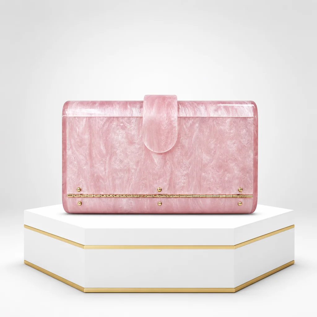 Women's Urban Simplicity Magnetic Clasp Chain Crossbody Clutch Bag with Hard Splicing Design 5 Inch Size for Daily Use