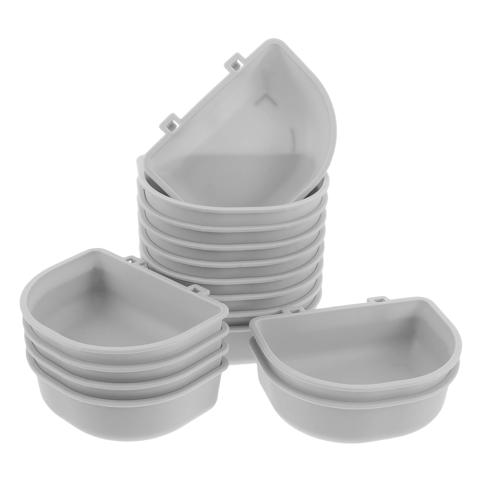 

15 Pcs Pet Cage Bowl Cat Food Plate Feeder Coop Cup Water Pp Attachable Bowls for Dog Crate