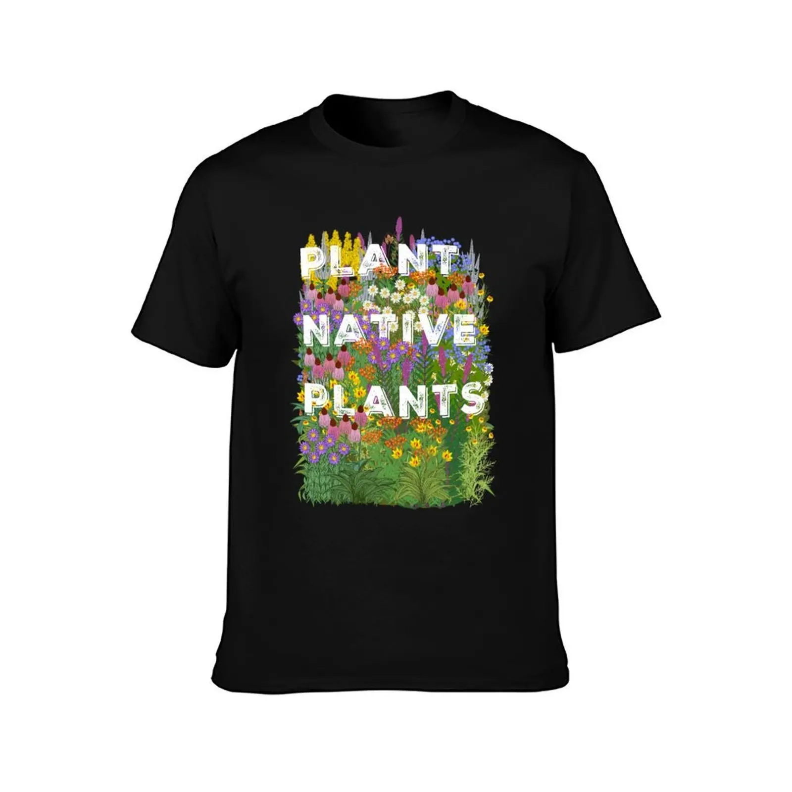 PLANT NATIVE PLANTS T-Shirt Work Basic Short Sleeve Top