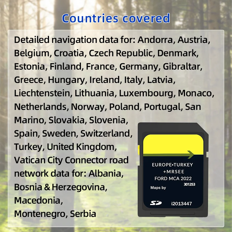 2022 Ford MFD SYNC 1-Karten SD-Karte Sat Nav Update SD Fiesta Focus KUGA, TRANSIT Europa Neue Karten