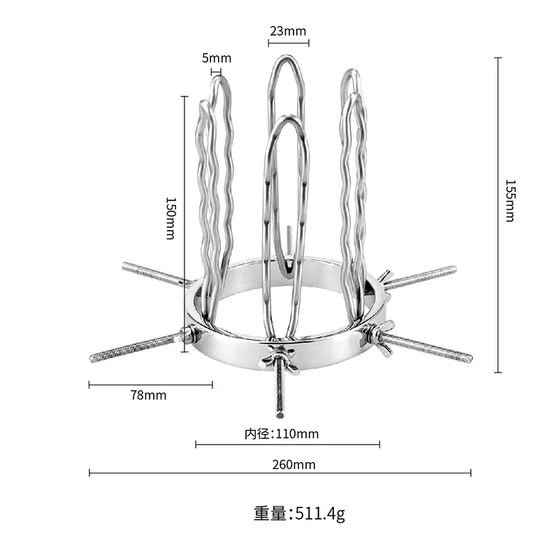 Adjustable Huge Stainless Steel Anal Dilator Metal Vaginal Speculum Fisting Vaginal Dilator Anal Training dildos Adult Sex Toys view 5