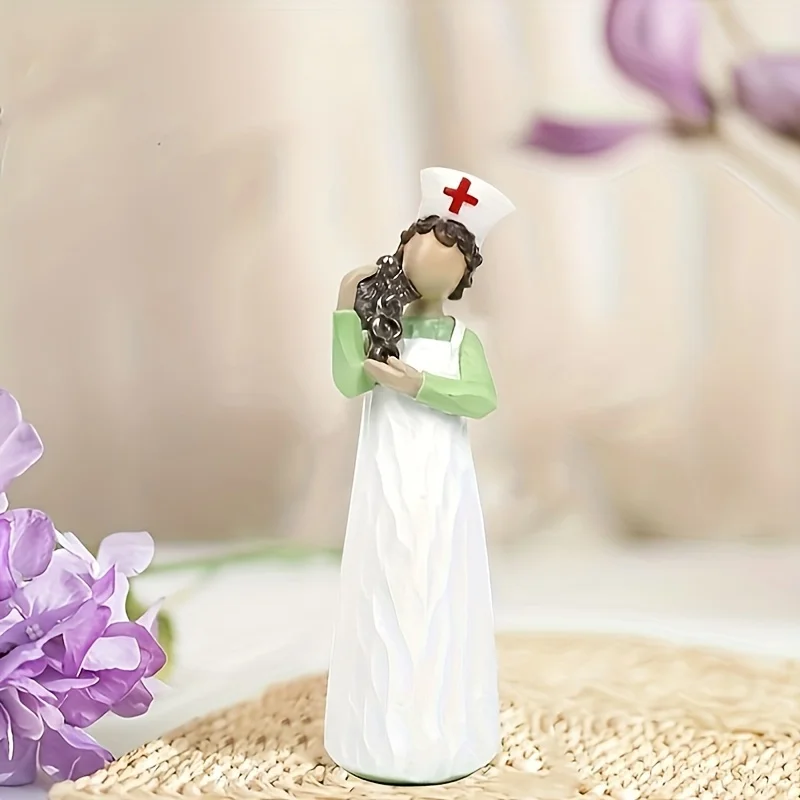 New Sculptures, Handicraft Decorations, Nurses, And Souvenirs Of New Creative Angel Nurses In Different Poses And Colors.