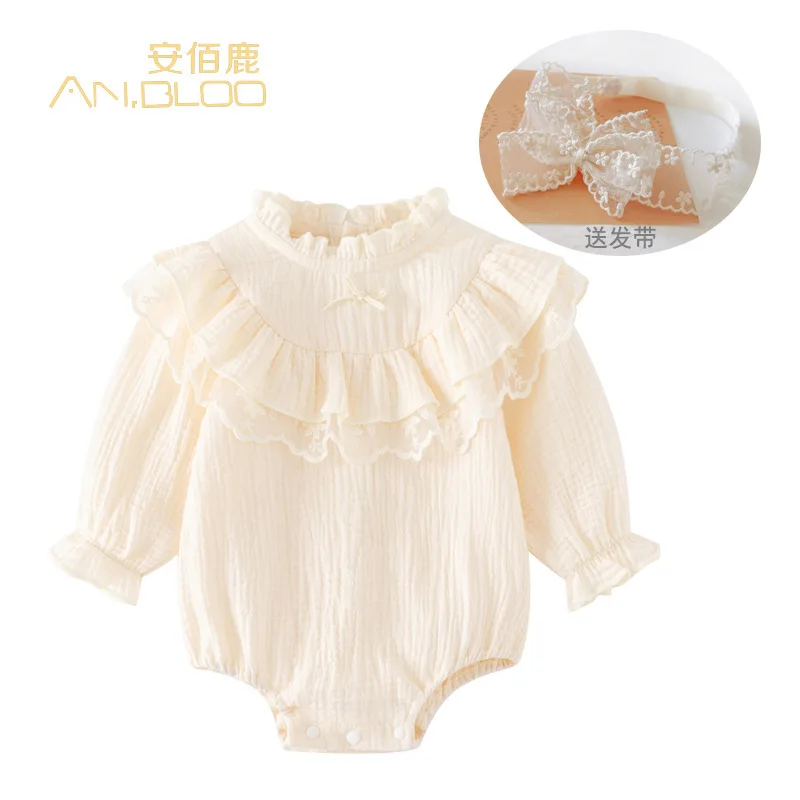 

New Autumn and Winter Baby Jumpsuit for Newborns, Soft and Warm, Hoodie and Crawling Clothes