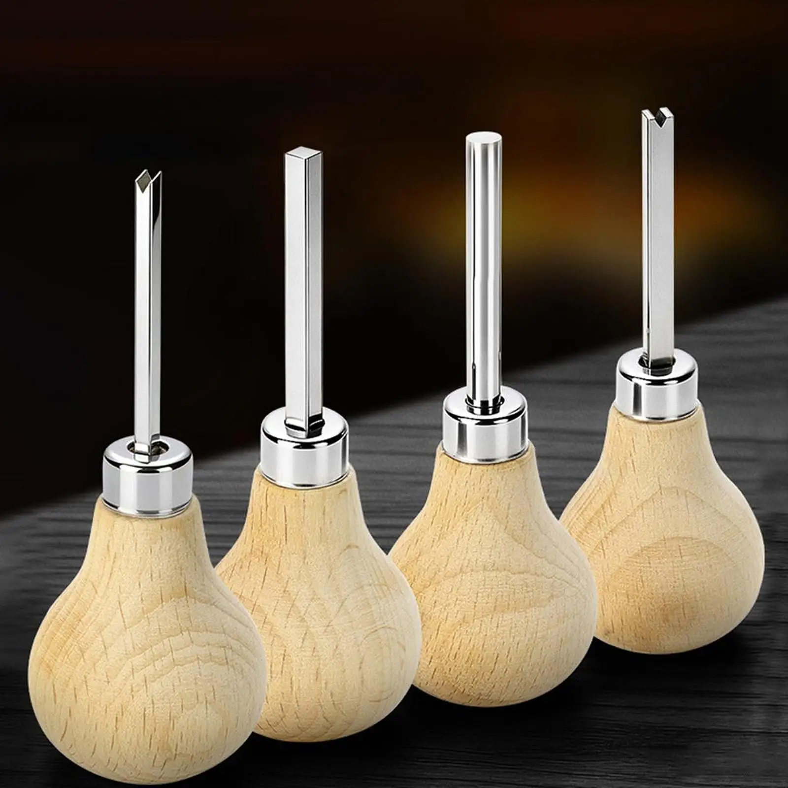 Professional Jewelry Prong Pusher Durable Metal Wood Setting Tool for Necklace Making Set and Beads Kit