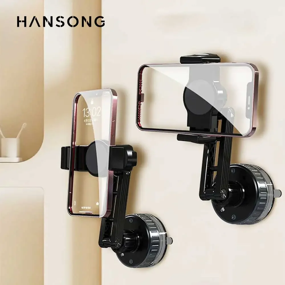 حامل هاتف محمول مغناطيسي، كوب شفط لسطح المكتب للسيارة، شفط مكنسة كهربائية لاصقة خلفية، قوي 360 درجة متعدد الوظائف #1