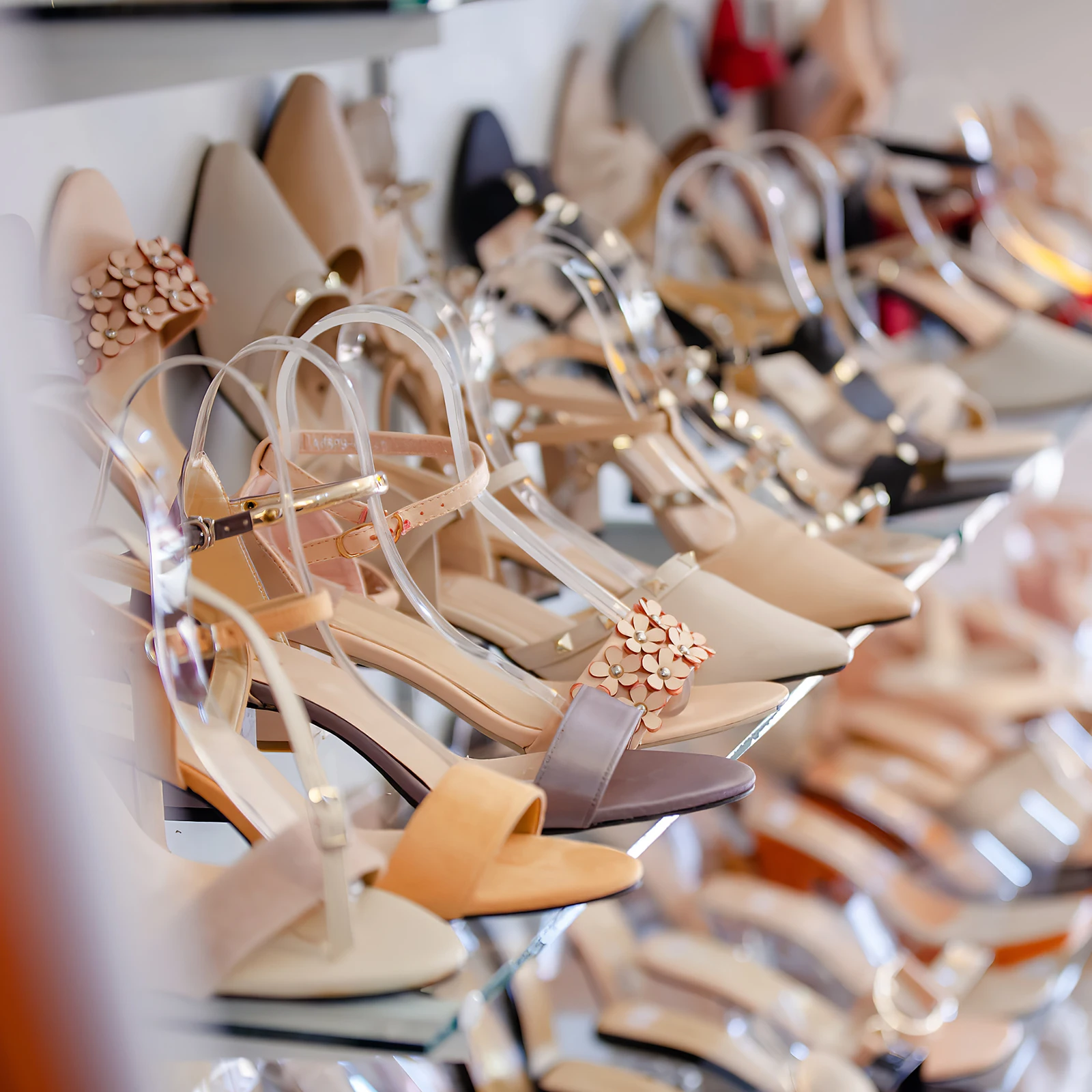 

10Pcs Acrylic Shoes Display Stand High Heels Support Rack Sandals Display Organizer Portable Storage Shoes Support Rack