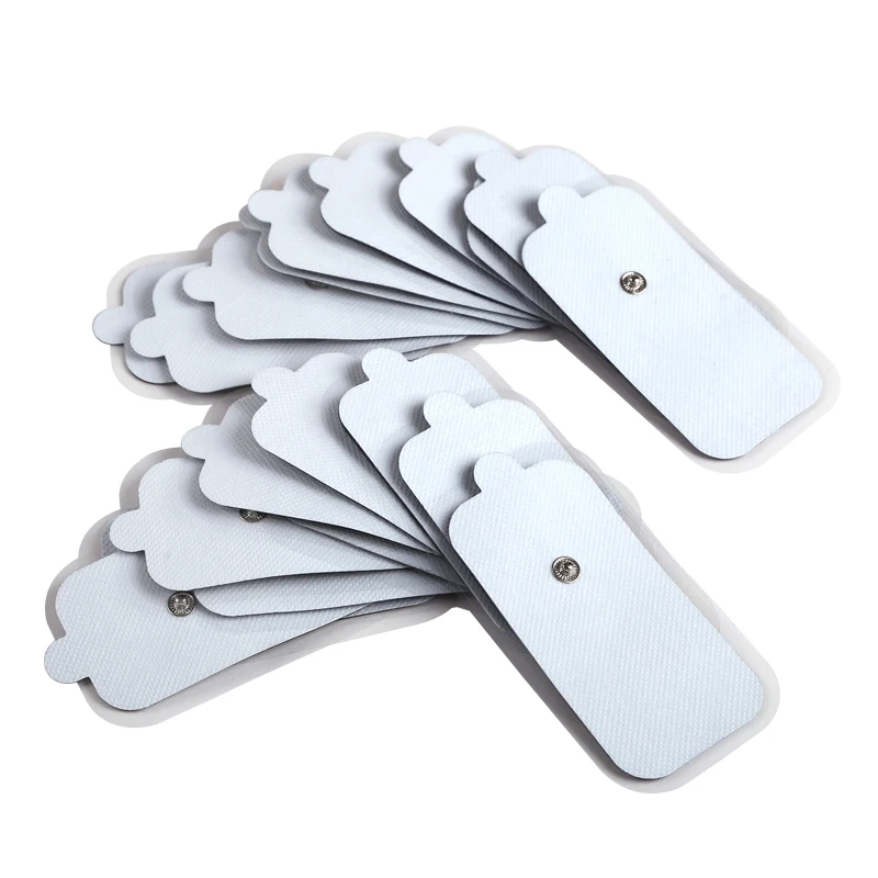 20/100pcs Non-woven Button Electrode Pads 5x10cm for TENS Muscle Stimulator Massager Health Care Body Muscle Stimulator