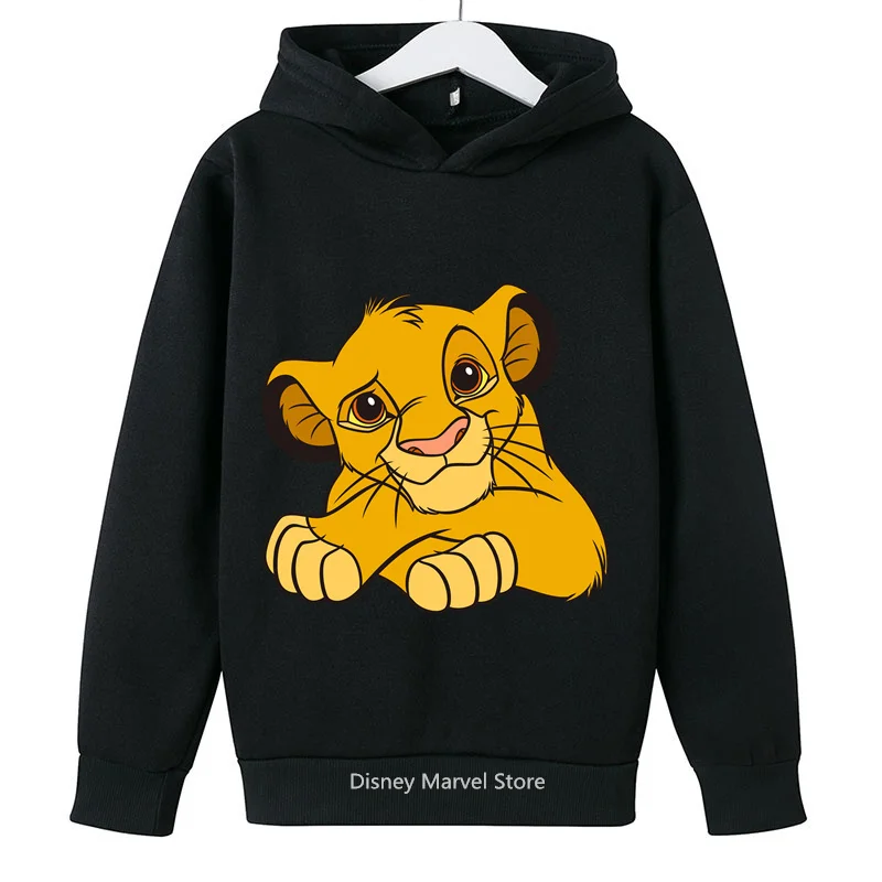 Kids Cartoon Animals Graphic The Lion King Simba Hoodies Cartoon Boys Girls Printed Sweatshirt Children Tops Long-Sleeve Clothes