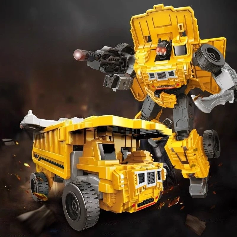 15 ''/38cm 6 em 1 engenheiro transformando brinquedo conversível figura de ação modelo plástico robô brinquedos anime série crianças coletar presente