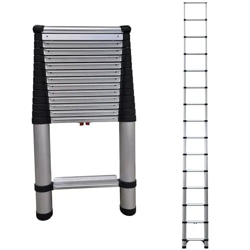 1800EP Pro Series Wide Step Telescoping Extension Ladder – 14.5 ft Height, 18 ft Reach | Type 1A 300 lb Rated