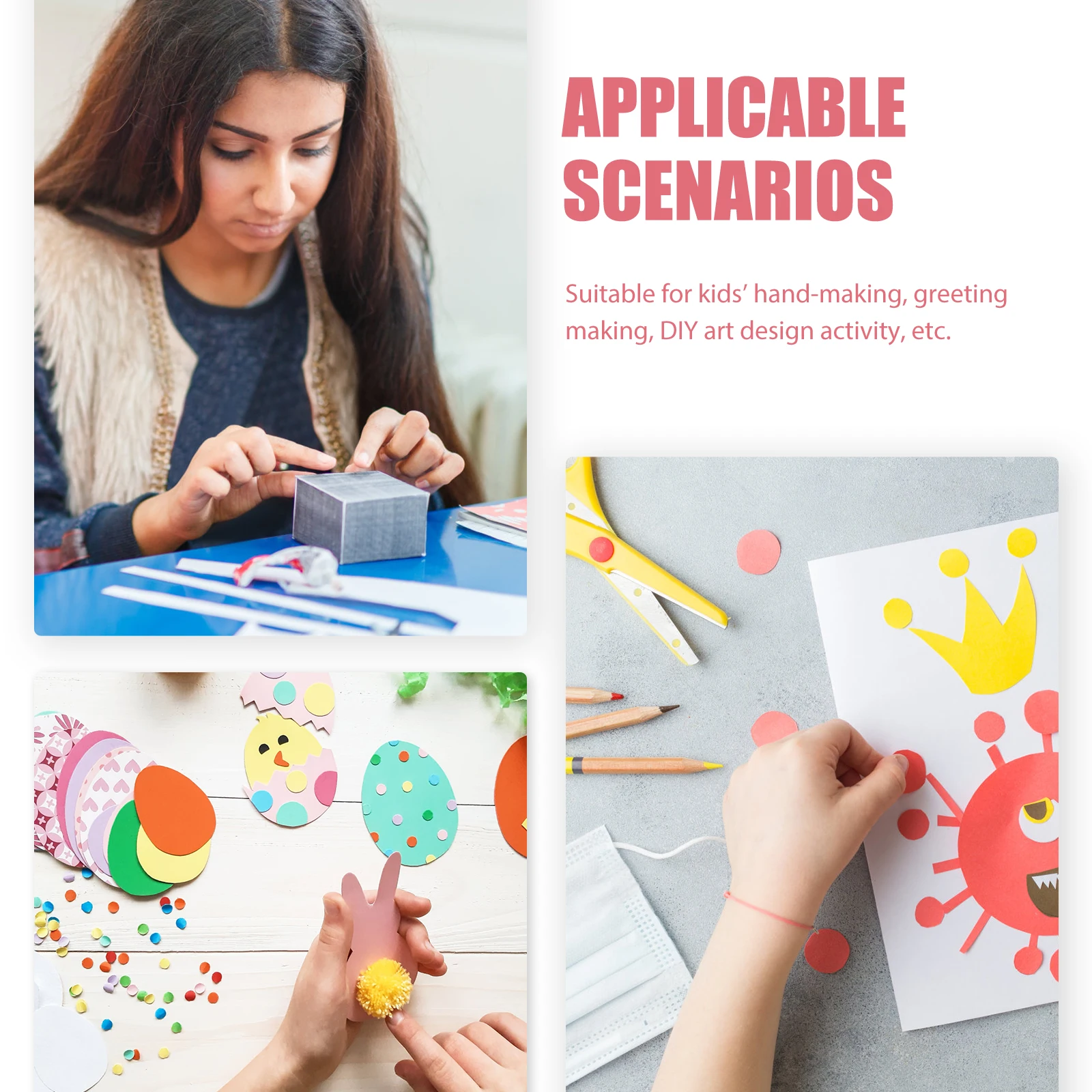 

Pin Punch Embossing Device Hole Reusable Puncher Animal Pastel Tools for