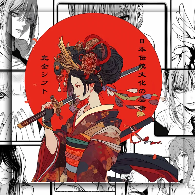 EARLFAMILY Custom Printing Female Warrior Car Decal Repair Japanese Car Sticker Fashion Decals For JDM SUV RV Helmet Surfboard