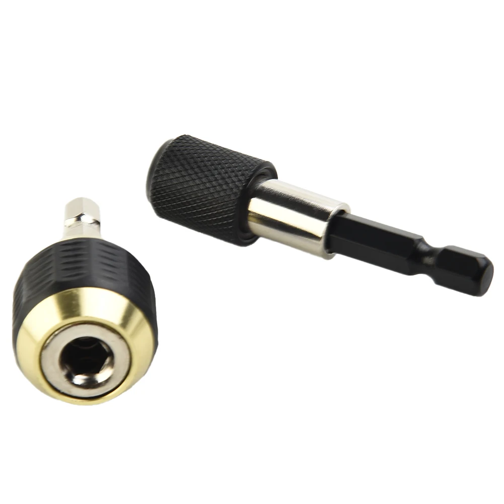 2pcs 50mm 60mm Drill Chuck Screwdriver Driver Keyless Adaptor 1/4in Quick Change Convertor Adapter Tool