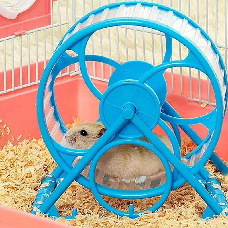 Hamster Running Wheel Guinea Pig Exercise Toy Small Pet Cage Accessory with Triangle Stand Ultra Quiet Hamster Cage Accessories view 5
