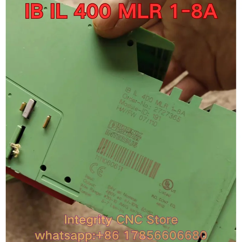 Second-hand  IB IL 400 MLR 1-8A PLC module 2727365 functional test is normal