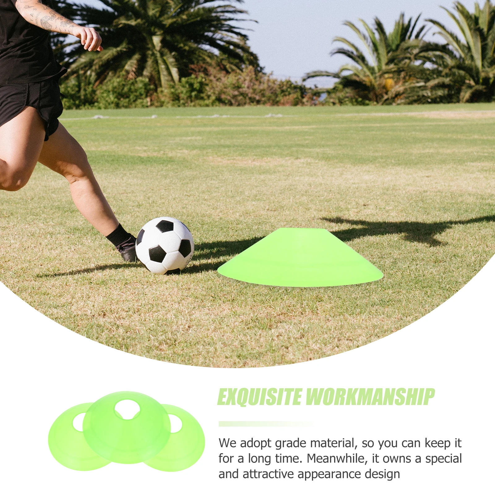 

14 Pcs Disc Soccer Accessories Sports Training Equipment for Agility Practice