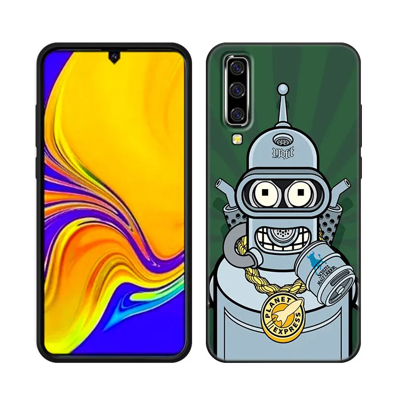 Cartoon Futurama Bender Case For Samsung A13 A22 A24 A32 A23 A25 A34 A35 A52S A53 A54 A55 A73 5G A12 A14 A15 A31 A33 A50 A51 A72