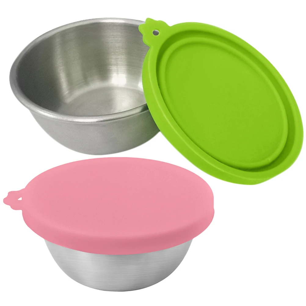 

2Pcs StainlessSteel SauceCups MiniSize SealingDesign Perfectfor SaltPepper SugarCocoaPowder SpaceSaving LightweightCompact