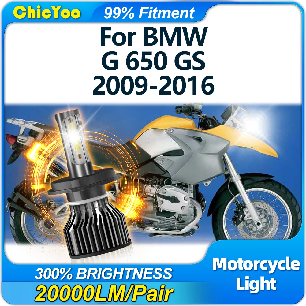 Motorcycle LED Headlight 20000LM Canbus No Error Moto Lamp 12V For BMW G 650 GS 2009 2010 2011 2012 2013 2014 2015 2016