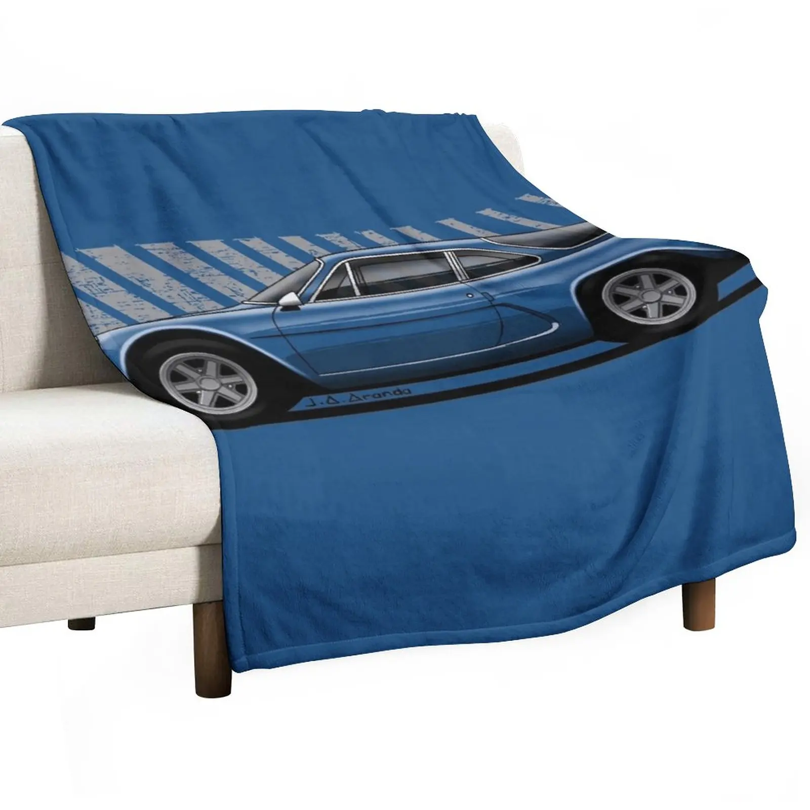 

My drawing of transparent classic french sports car Throw Blanket Quilt Blanket Sofas