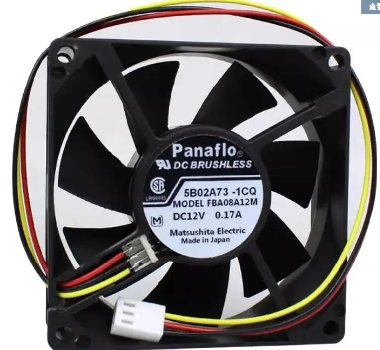 

FBA08A12M DC 12V 0.17A 80x80x25mm 3-Wire Server Cooling Fan