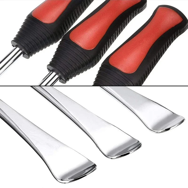 Professional Tire Removal Spoon Crowbar, Tire Changing Rod with Wheel Hub Protector for Car Motorcycle Bike Tire Replacement Rep