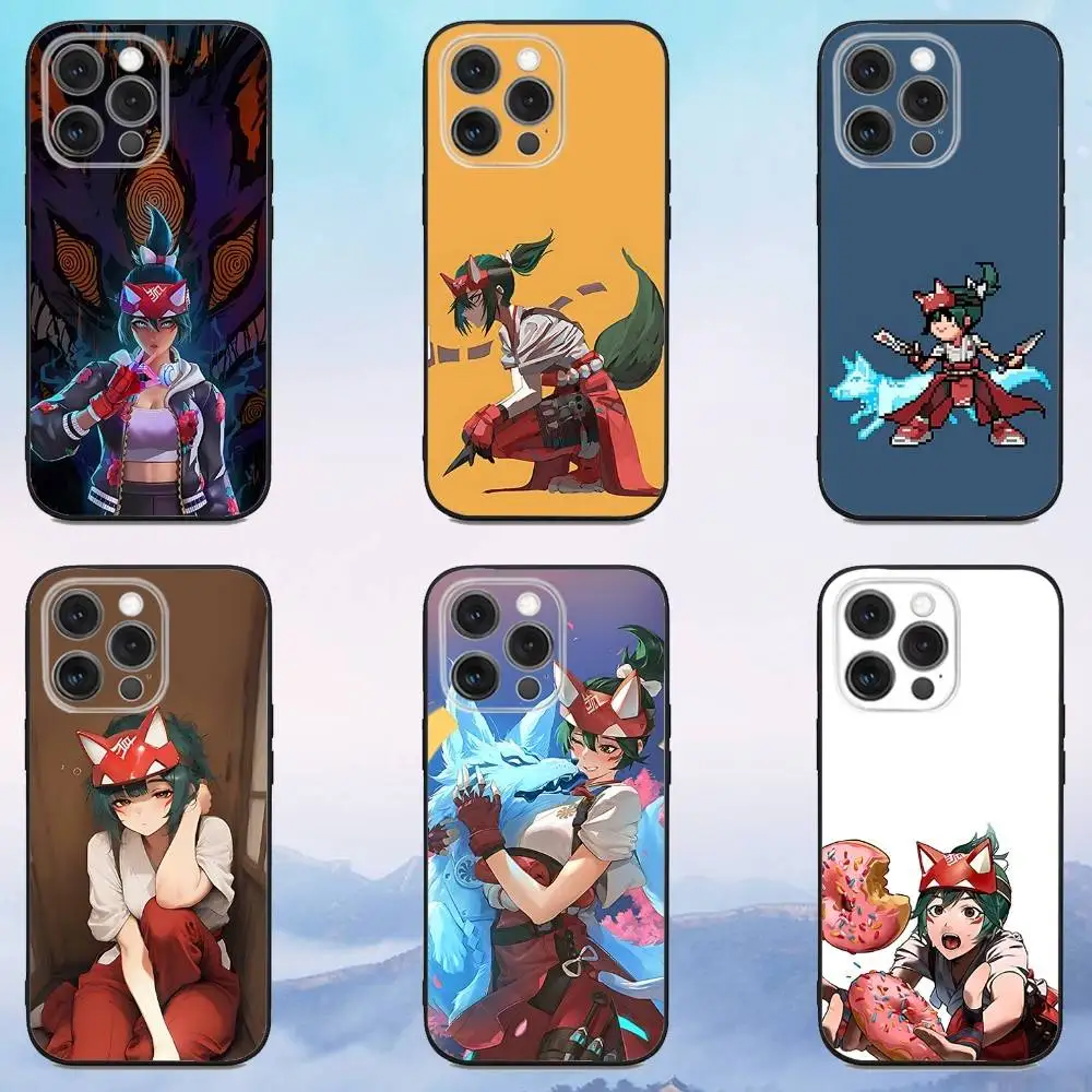 

K-Kiriko O-Overwatches Phone Case For iPhone 17,16,15,14,13,12,Pro,Max,Plus,E,SE4,Air,Mini Black Soft Cover