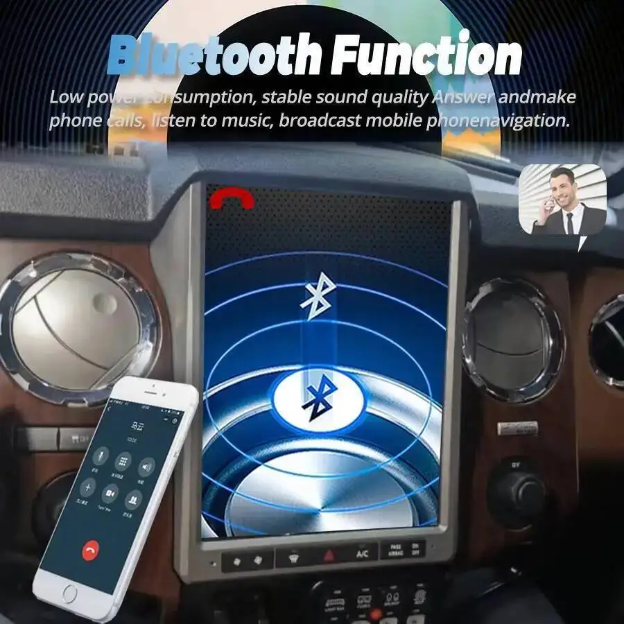 Carplay Android Auto 4G HU For Ford F250 F-250 2013-2016 Car Multimedia Player 12.1Inch Gps Radio Android Stereo Navigation