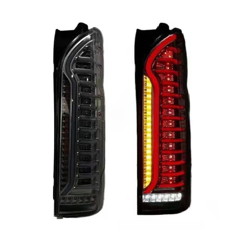 MAICTOP car accessories modified red black cover LED rear tail light lamp for hiace 2005-2018 taillight