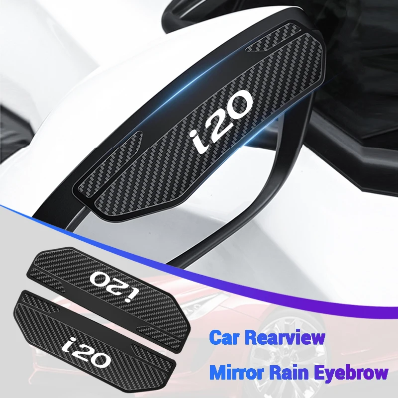 

Car Rear View Mirror Rain Covers Sun Visor Rain Eyebrow Sticker For Hyundai I20 Tucson Solaris Creta Ix35 I10 I40 IX20 Veloster