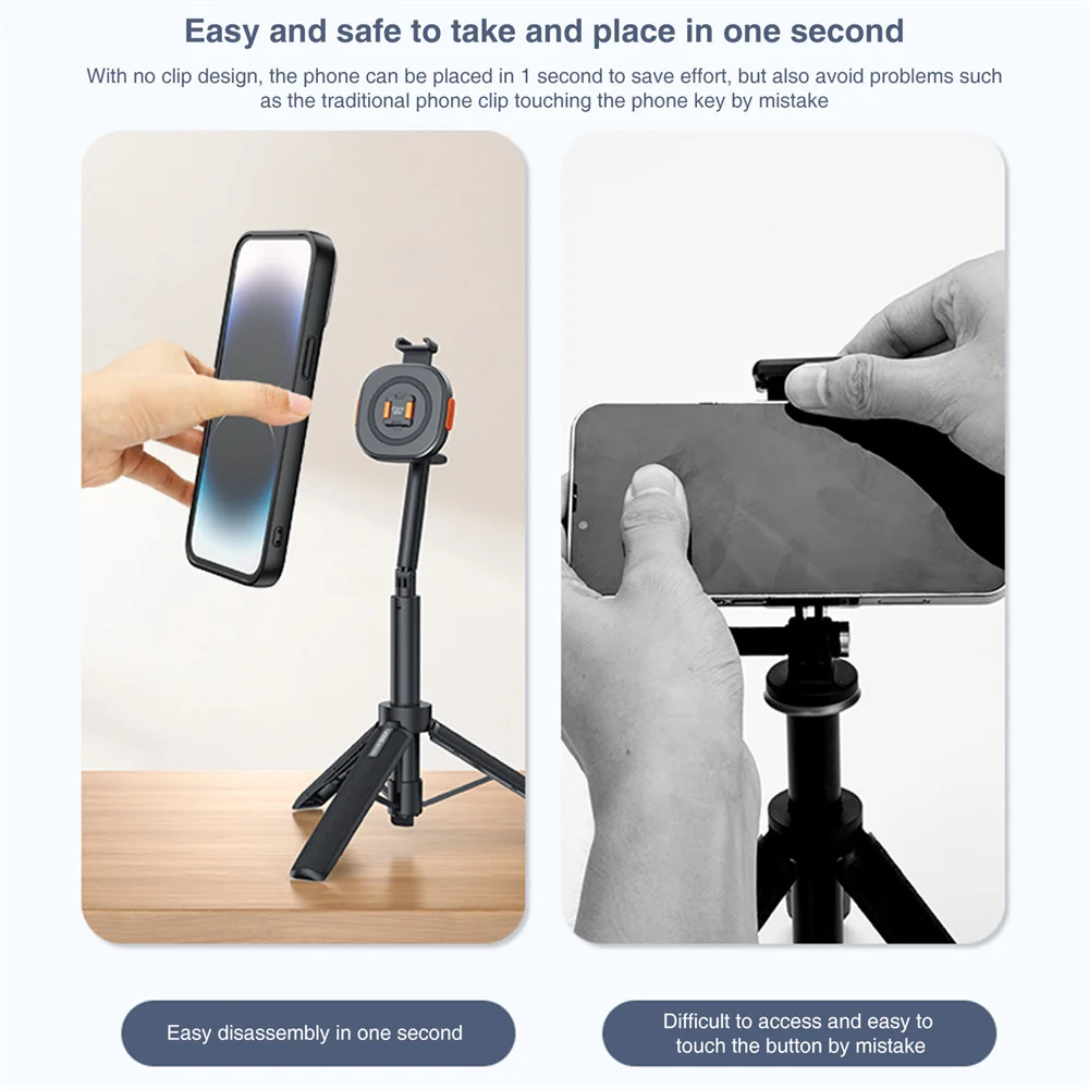 スマートフォン用ミニ磁気三脚,自撮り棒,クイックリリース,スマートフォンホルダー,iPhone,ライブvlog,VRIG-MG-16L