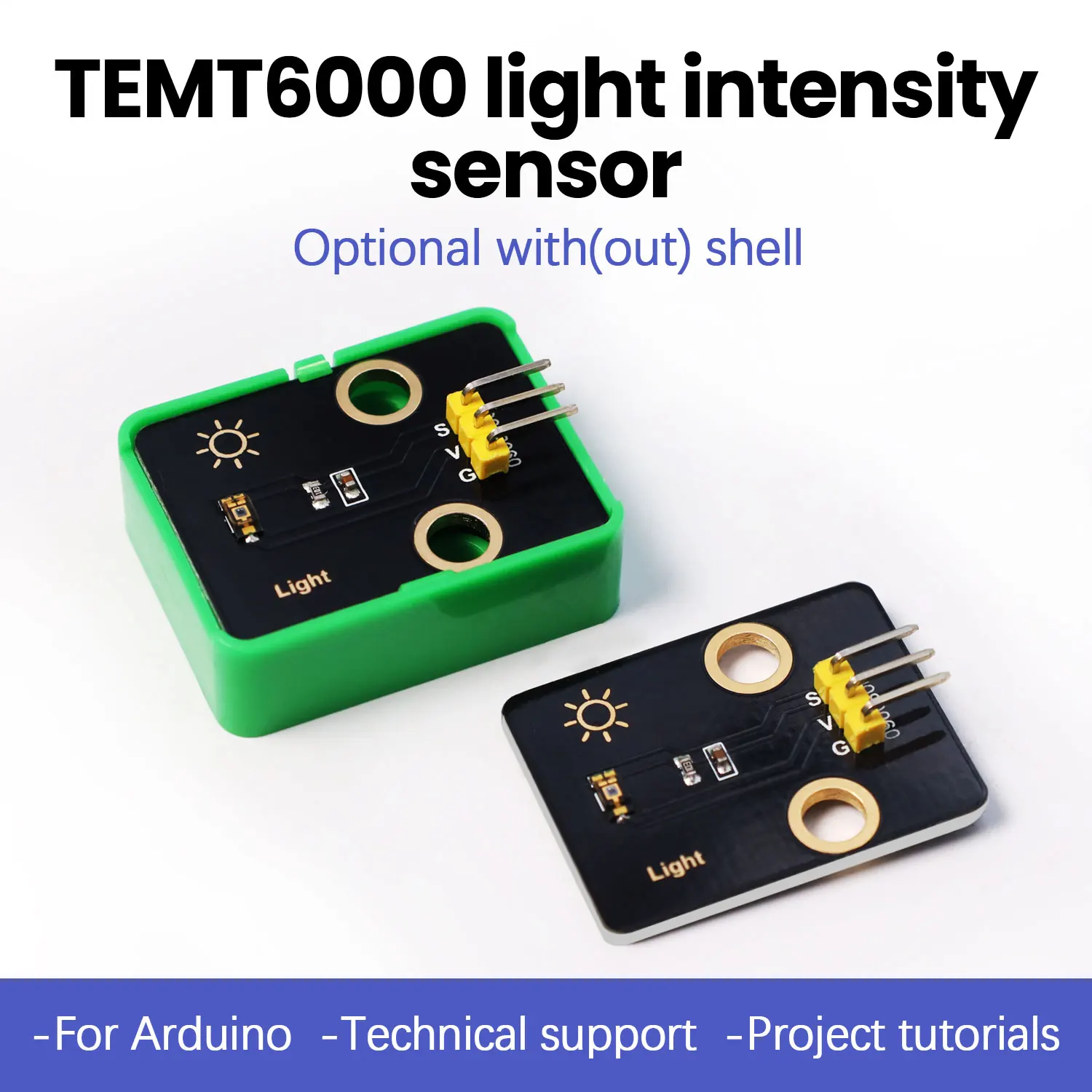 Keyestudio TEMT6000 light Intensity Sensor For Arduino Compatible With Lego Electronic Building Blocks DIY Programming Sensor