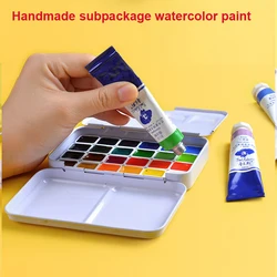 Sous-paquet de peinture aquarelle portable, mini ensemble de couleurs faites à la main pour HOLBEIN Vangogh Schmincke Paurubens Maimeri, 1ml, 24 couleurs