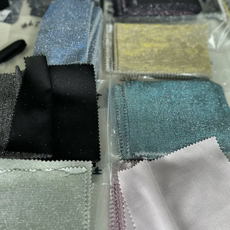 Colorful Glitter Fabric By The Meter for Wedding Decoration Costume Fashion Design Diy Sewing Cloth Soft Shiny Textile Gold Pink