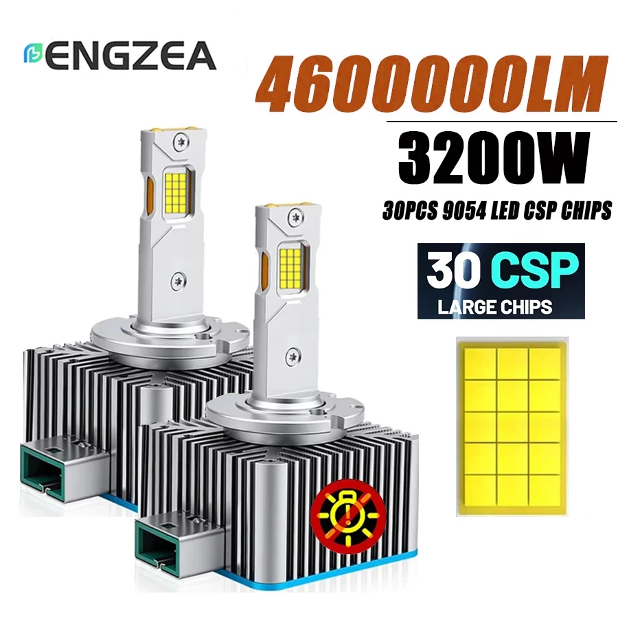 

ENGZEA Car Light 1:1 Xenon 4600000LM 3200W Canbus D1S Led Headlight D3S D2S D4S D5S Auto Bulbs D1R D4R D2R D3R 6000K CSP 12V 24V