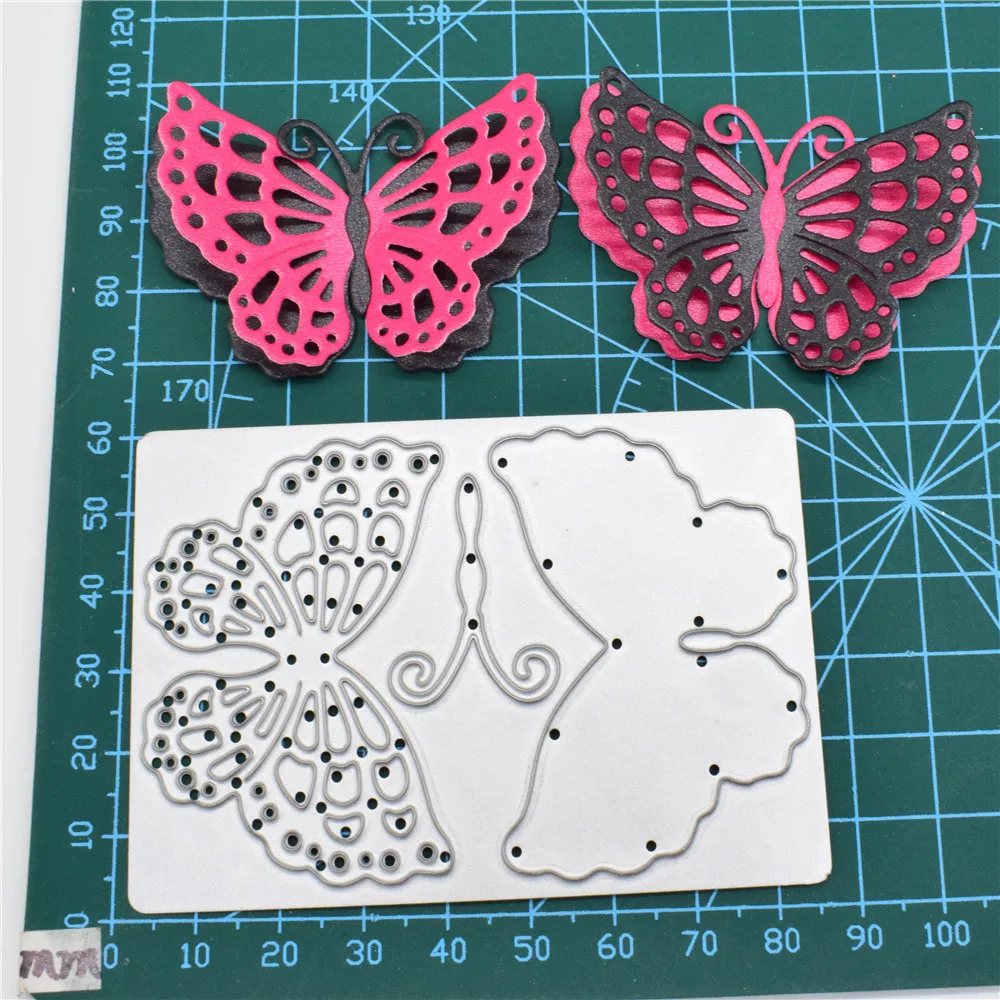 Double Layer Butterfly Metal Cutting Dies Animal Stencil for Gift Card Making Dies Scrapbooking