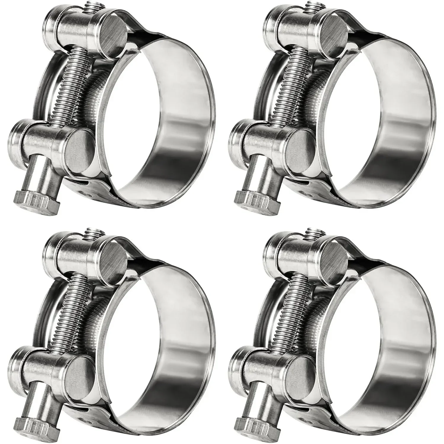 yes20-Pack Hose Clamps 304 Stainless Steel Heavy Duty Adjustable Clamp for Automotive Plumbing Industrial Pipes Corrosion Resist