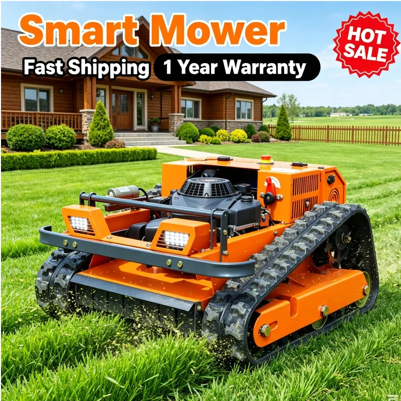Customized Fast Shipment Gas Energy Saving Remote Control Lawn Mower Self Propelled Lawn Mower For Small Farm Vineyard