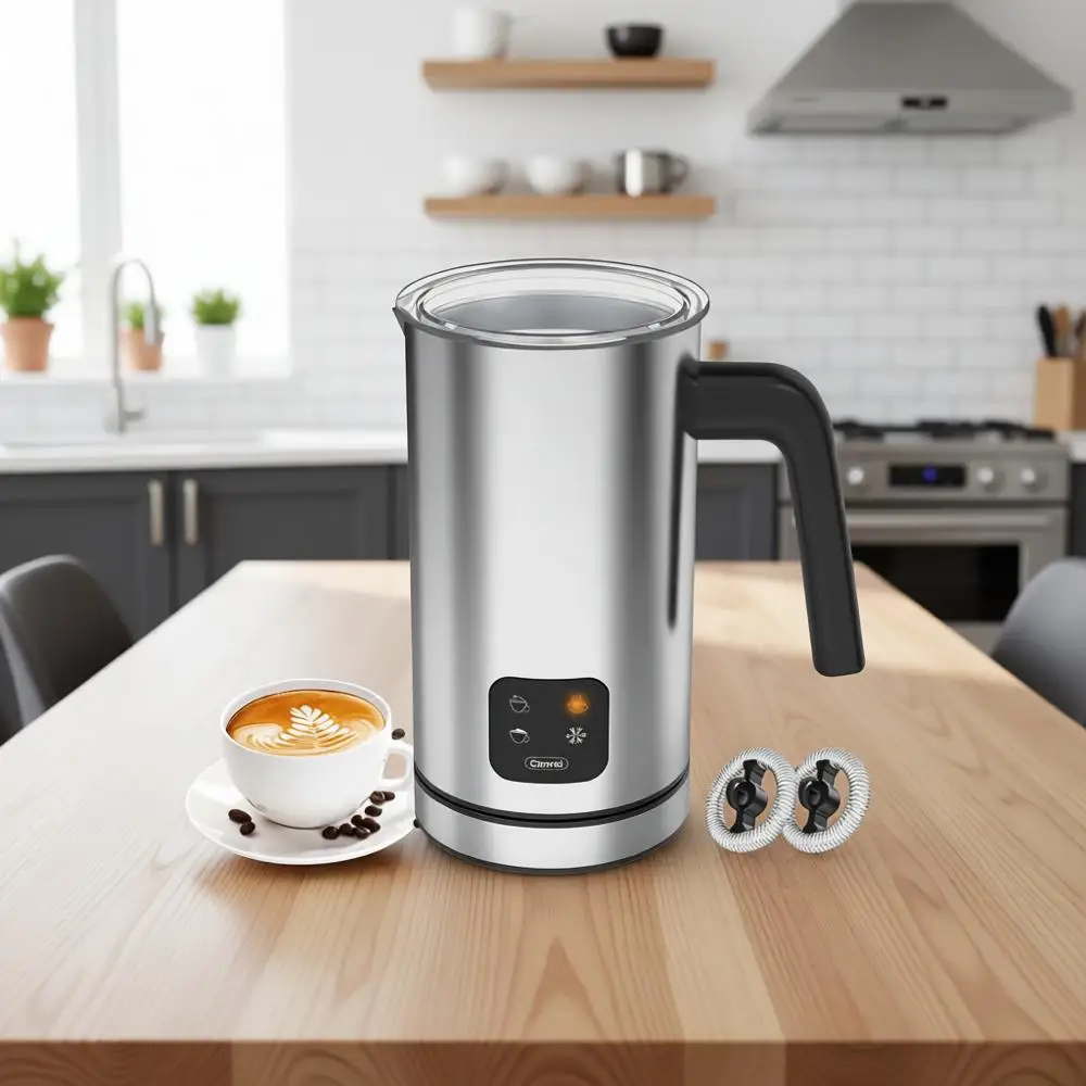 

Electric Milk Frother, Warm and Cold Milk Steamer, 4 IN 1 Automatic Milk Warmer Stainless Steel for Coffee, Latte, Macchiato, Ca