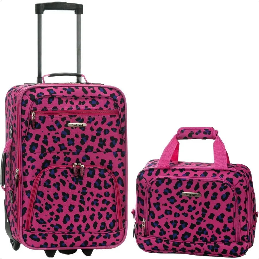 

Softside Lage Set 2Piece Magenta Leopard