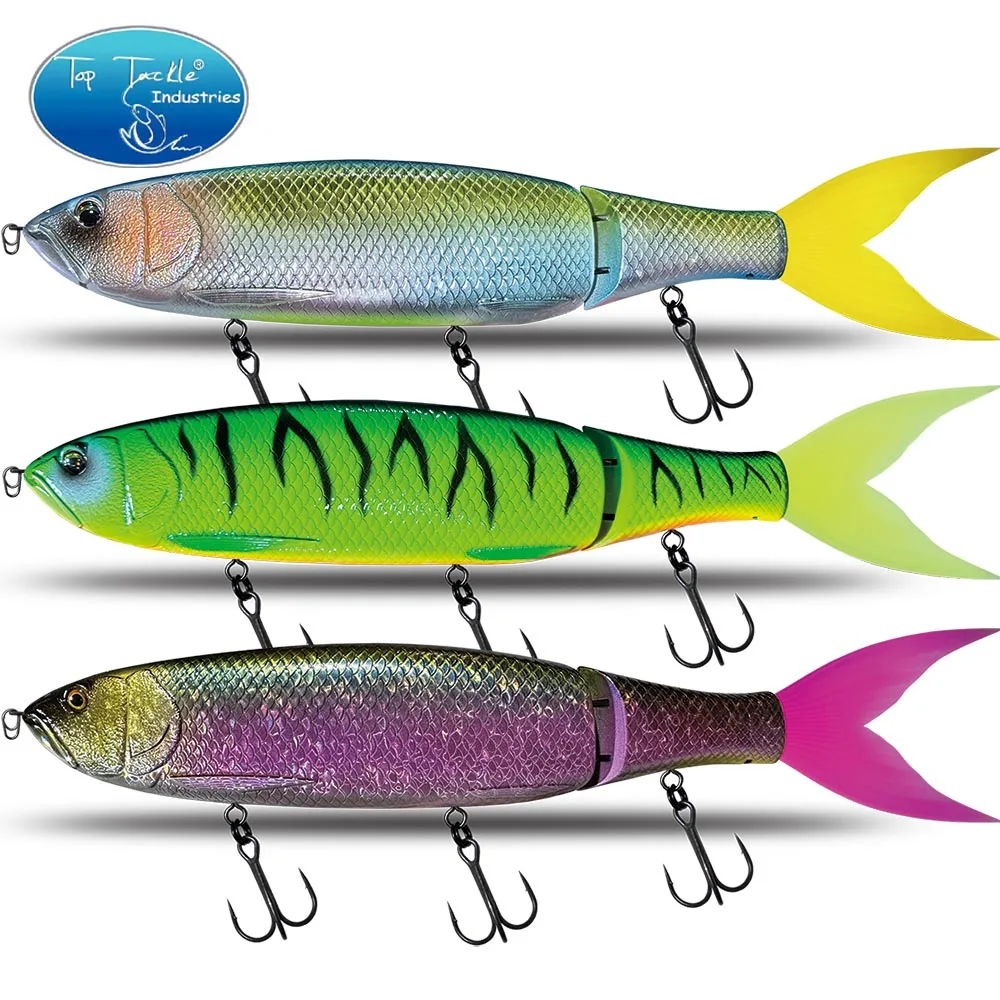 Esca da pesca 370mm esca da nuoto snodata galleggiante/affondante 19 colori gigante esca dura sezione esca per Big Bait Bass Pike Lure