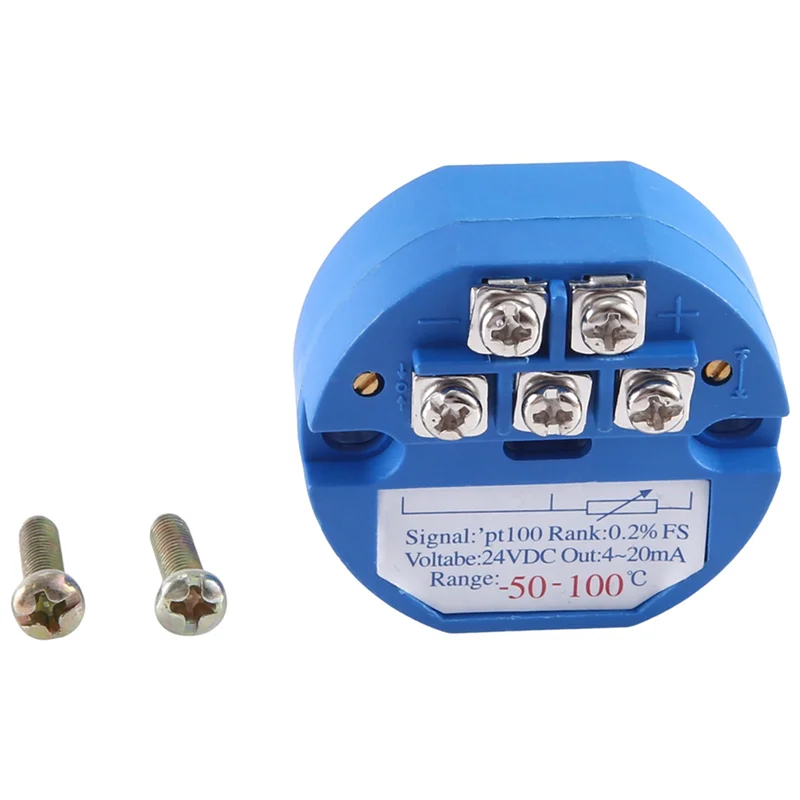 Resistência térmica do módulo transmissor de temperatura RTD PT100 -50-100 ° C DC24V Saída 4-20MA Fácil de usar