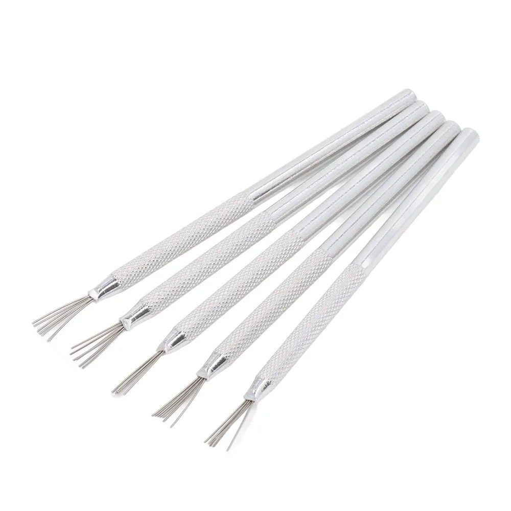5pcs Aluminum Clay Needle Tools Silver Feather Wire Texture Pottery Sculpting Tools Polymer Clay Tools Ceramic Tools