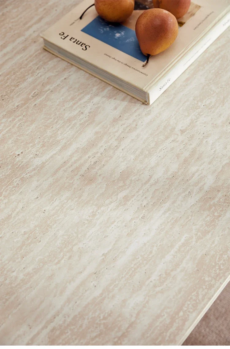 Natural travertine coffee table designer special-shaped marble coffee table oval coffee table53