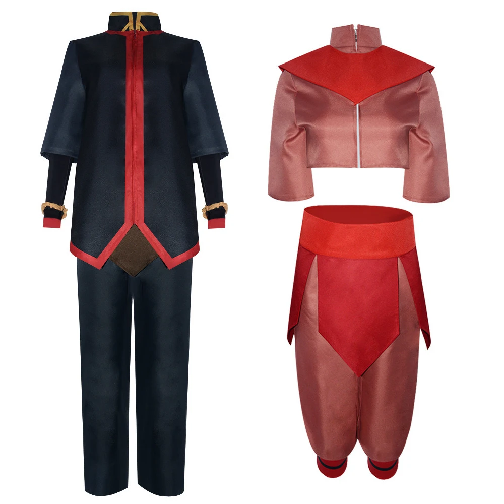 

Anime Aang Cosplay Costume Ty Lee Disguise Full Set Tops Pants Uniform Suits for Adult Halloween Carnival Party Clothes Roleplay